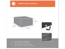Load image into Gallery viewer, MaximaVida heavy duty garden cover for lounge set London 300 cm x 250 cm x 90 cm black
