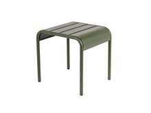 Lade das Bild in den Galerie-Viewer, MaximaVida Beistelltisch Hocker Max aus Metall 45 cm oliv grün
