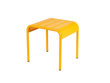 Load image into Gallery viewer, MaximaVida metal side table stool Max 45 cm ochre yellow
