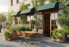 Afbeelding in Gallery-weergave laden, MaximaVida inklapbare acacia tuinset Toscana 120 cm olijfgroen - stoelen met armleuning
