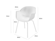 Load image into Gallery viewer, MaximaVida dining chair Cuyp XXL ice blue tube frame legs - 2 pieces
