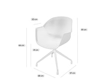 Load image into Gallery viewer, MaximaVida dining chair Cuyp XXL ice blue swivel frame legs - 2 pieces
