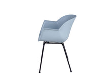 Load image into Gallery viewer, MaximaVida dining chair Cuyp XXL ice blue tube frame legs - 2 pieces
