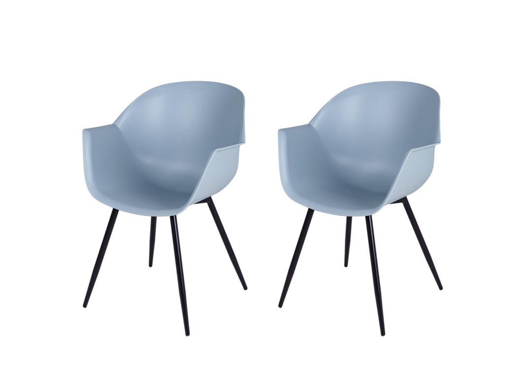 MaximaVida dining chair Cuyp XXL ice blue conical chair legs - 2 pieces