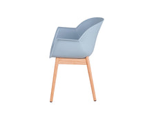 Load image into Gallery viewer, MaximaVida dining chair Cuyp XXL ice blue oak chair legs - 2 pieces

