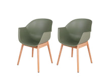 Load image into Gallery viewer, MaximaVida dining room chair Cuyp XXL olive green oak chair legs - 2 pieces
