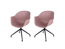 Load image into Gallery viewer, MaximaVida dining chair Cuyp XXL dusky pink swivel frame legs - 2 pieces
