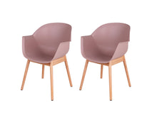 Load image into Gallery viewer, MaximaVida dining chair Cuyp XXL dusky pink oak chair legs - 2 pieces
