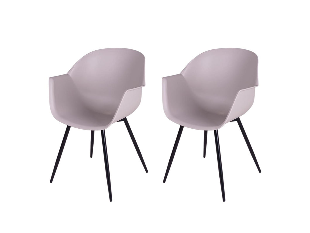 MaximaVida dining chair Cuyp XXL taupe conical frame chair legs - 2 pieces