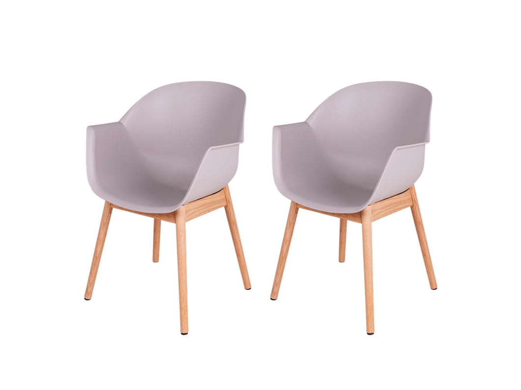MaximaVida dining chair Cuyp XXL taupe oak chair legs - 2 pieces