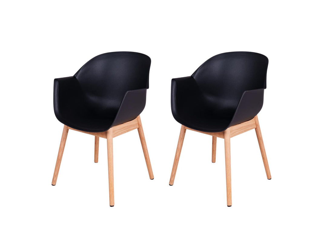 MaximaVida dining chair Cuyp XXL black oak chair legs - 2 pieces