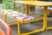 Load image into Gallery viewer, MaximaVida metal picnic table Max yellow ochre - 150 cm
