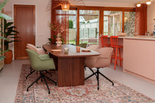 Load image into Gallery viewer, MaximaVida dining chair Cuyp XXL dusky pink swivel frame legs - 2 pieces
