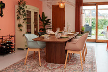 Load image into Gallery viewer, MaximaVida dining chair Cuyp XXL ice blue tube frame legs - 2 pieces
