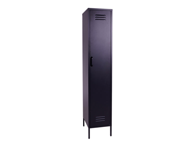 MaximaVida metal locker wardrobe Finn black 45 x 35 x 185 cm - slim