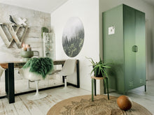 Load image into Gallery viewer, MaximaVida locker metal wardrobe Finn 90 x 50 x 185 cm olive green – 8 shelves
