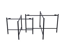 Load image into Gallery viewer, MaximaVida cross-frame coffee table set Copenhagen 62 and 49 cm - HPL herringbone look
