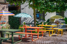 Load image into Gallery viewer, MaximaVida metal picnic table Max yellow ochre - 150 cm
