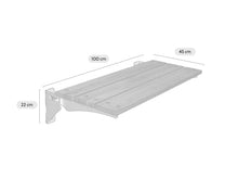 Load image into Gallery viewer, MaximaVida folding facade bench Jordaan 100 cm – FSC ash wood
