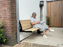 Load image into Gallery viewer, MaximaVida folding facade bench Jordaan with backrest 150 cm
