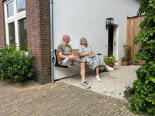Lade das Bild in den Galerie-Viewer, MaximaVida klappbare Fassadenbank Jordaan mit Rückenlehne 100 cm
