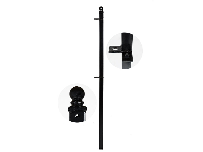 MaximaVida Gartenzaun Eckpfosten Lichtenvoorde 80 cm schwarz - feuerverzinkt