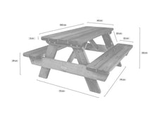 Load image into Gallery viewer, MaximaVida wooden picnic table for kids Tallinn 100 cm
