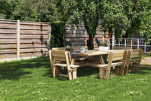 Afbeelding in Gallery-weergave laden, MaximaVida luxe houten picknicktafel Tallinn 300 cm - open instap
