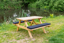 Load image into Gallery viewer, MaximaVida picnic table set of cushions Havana black 120 x 27,5 x 5 cm - water repellent - 2 pieces
