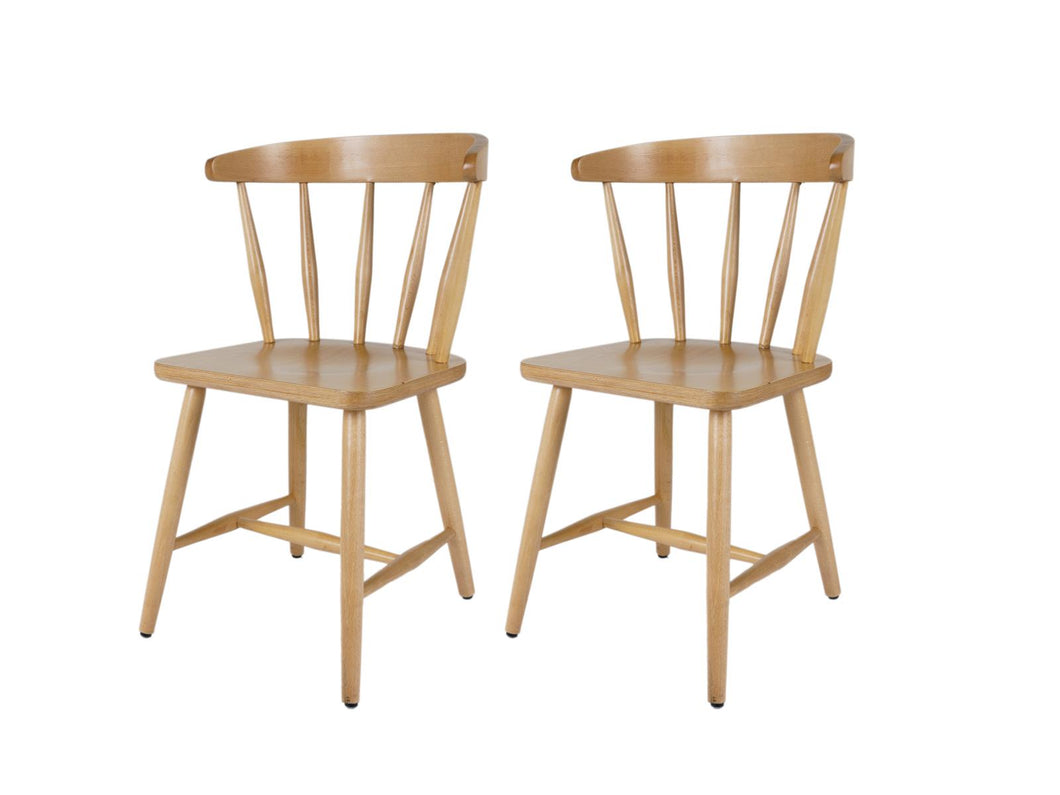 MaximaVida wooden chair Maximus clear varnish – box per 2