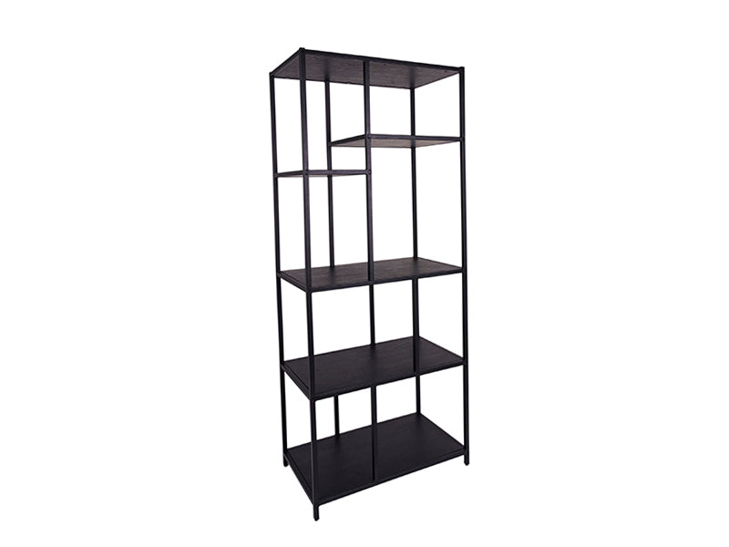 MaximaVida industrial wall cabinet Chicago 80 x 45 x 190 cm black - 150 kg carrying capacity