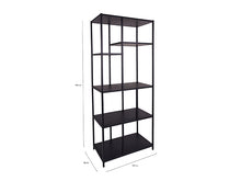 Load image into Gallery viewer, MaximaVida industrial wall cabinet Chicago 80 x 45 x 190 cm black - 150 kg carrying capacity
