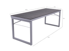 Load image into Gallery viewer, MaximaVida table foldable plastic-aluminium Hamburg 200 cm black – low maintenance
