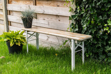 Lade das Bild in den Galerie-Viewer, MaximaVida klappbare Picknickbank Berlin, whitewash, 120 x 25 cm
