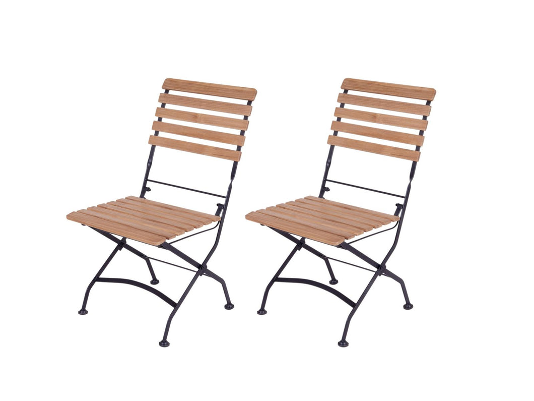 MaximaVida Klappstuhl Toscana 2 Stück - 100% FSC exzellentes Akazienholz