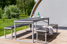 Load image into Gallery viewer, MaximaVida table foldable plastic-aluminium Hamburg 200 cm black – low maintenance
