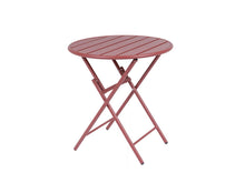 Afbeelding in Gallery-weergave laden, MaximaVida inklapbare metalen ronde tuintafel Max 70 cm terracotta
