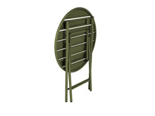Lade das Bild in den Galerie-Viewer, MaximaVida klappbarer runder Metall-Gartentisch Max 70 cm olivgrün
