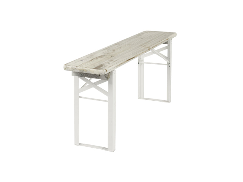 MaximaVida klappbare Picknickbank Berlin, whitewash, 120 x 25 cm