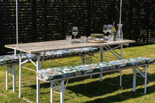 Lade das Bild in den Galerie-Viewer, MaximaVida klappbare Picknicktischgarnitur Berlin, whitewash, 200 cm
