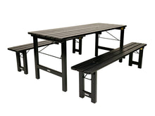 Afbeelding in Gallery-weergave laden, MaximaVida picknicktafel beschermhoes London 300 cm zwart - zware uitvoering
