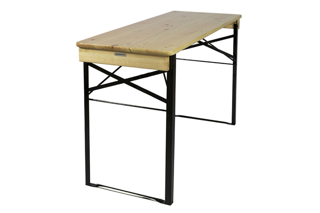 MaximaVida klappbarer Picknicktisch Berlin 120 cm, versehen von Klarlack