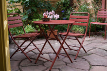 Afbeelding in Gallery-weergave laden, MaximaVida inklapbare metalen ronde tuintafel Max 70 cm terracotta
