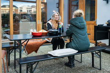 Load image into Gallery viewer, MaximaVida foldable picnic set Berlin 200 cm black - FSC certified
