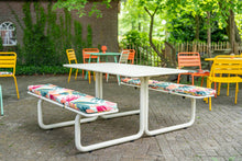 Load image into Gallery viewer, MaximaVida metal picnic table Max ivory - 150 cm

