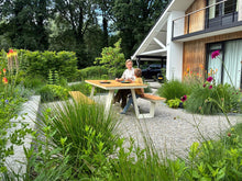 Afbeelding in Gallery-weergave laden, MaximaVida aluminium picknicktafel Bermuda 200 cm ivoor
