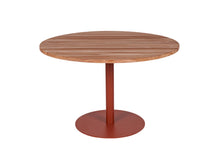 Load image into Gallery viewer, MaximaVida round metal table leg Portland rust brown - extra heavy model 34 kilo
