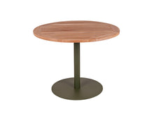 Load image into Gallery viewer, MaximaVida round garden table Java olive green 100 cm  - heavy 55 kg design
