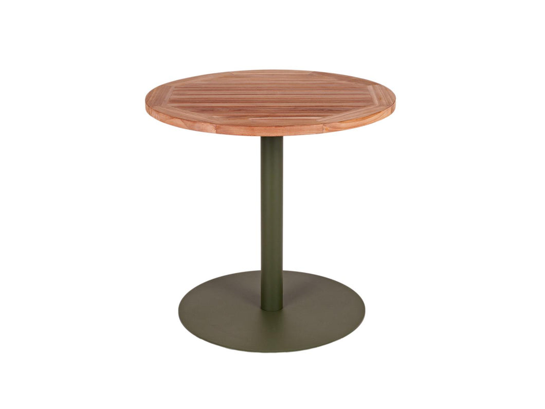 MaximaVida round garden table Java olive green 80 cm - heavy 49 kg design