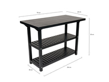 Load image into Gallery viewer, MaximaVida kitchen workbench Sergio 115 cm black- 4 cm thick work surface

